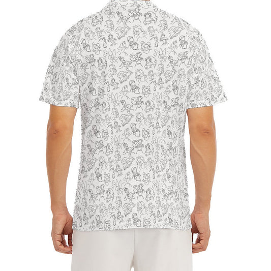 Monochrome Royal Silhouettes - Men's Polo Shirt