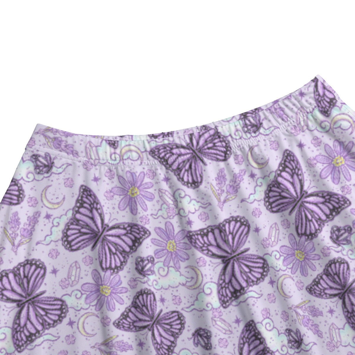 Lavender Butterflies - Women's Pocket Midi Skirt