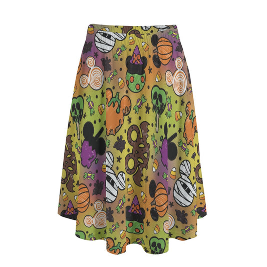 Monster Snacks Treats - Women's Pocket Midi Skirt
