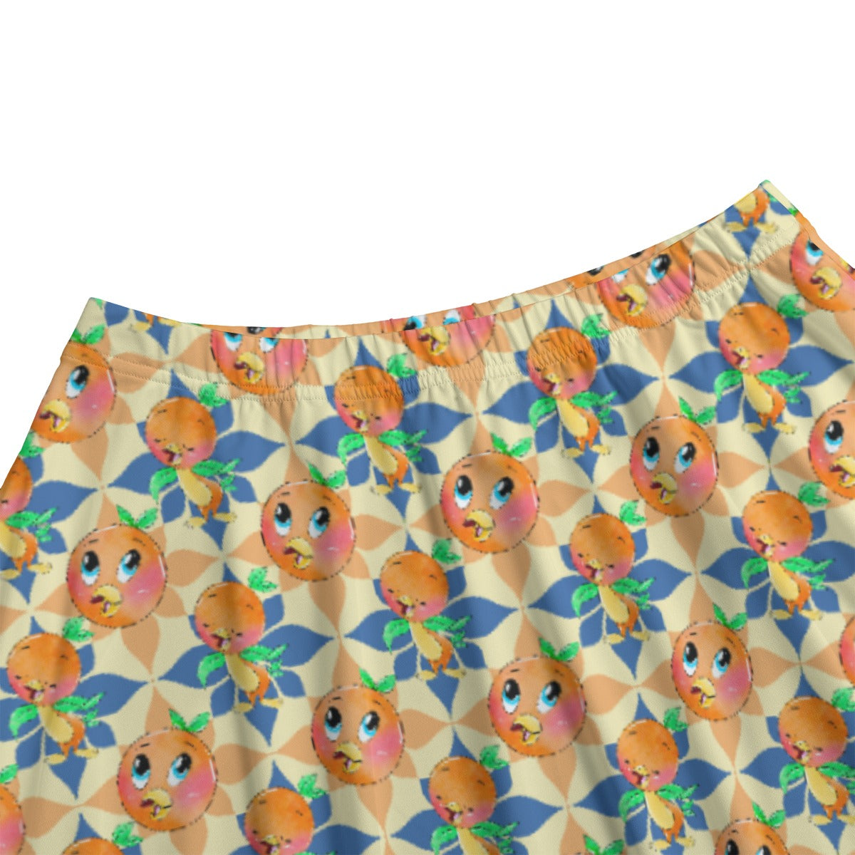 Retro Citrus Play - Women's Pocket Midi Skirt
