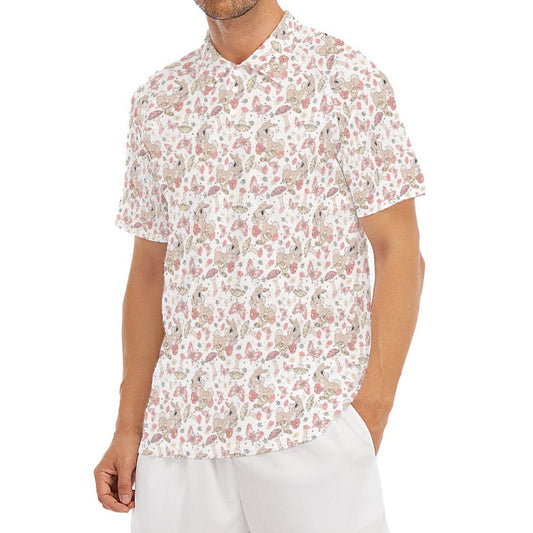 Woodland Bunny Cottagecore - Men's Polo Shirt