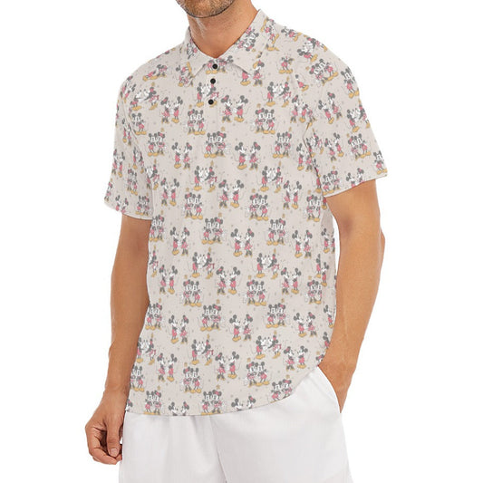 Retro Mouse & Partner - Men's Polo Shirt