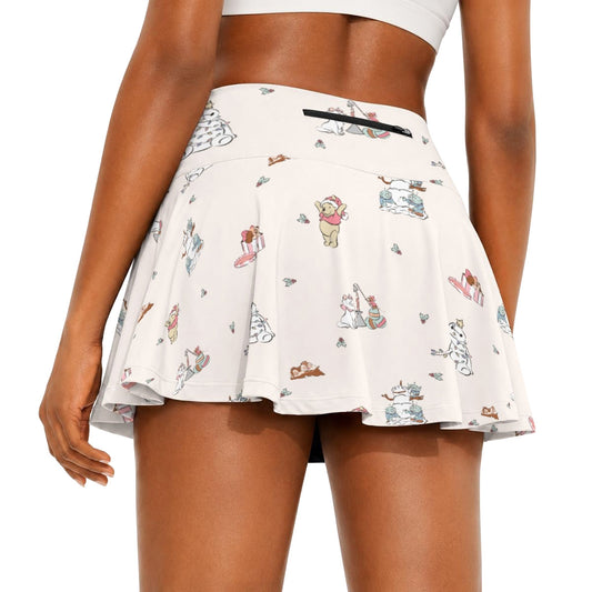 Storybook Christmas Cameo Mix - Women’s Athletic Skater Skort with Pockets