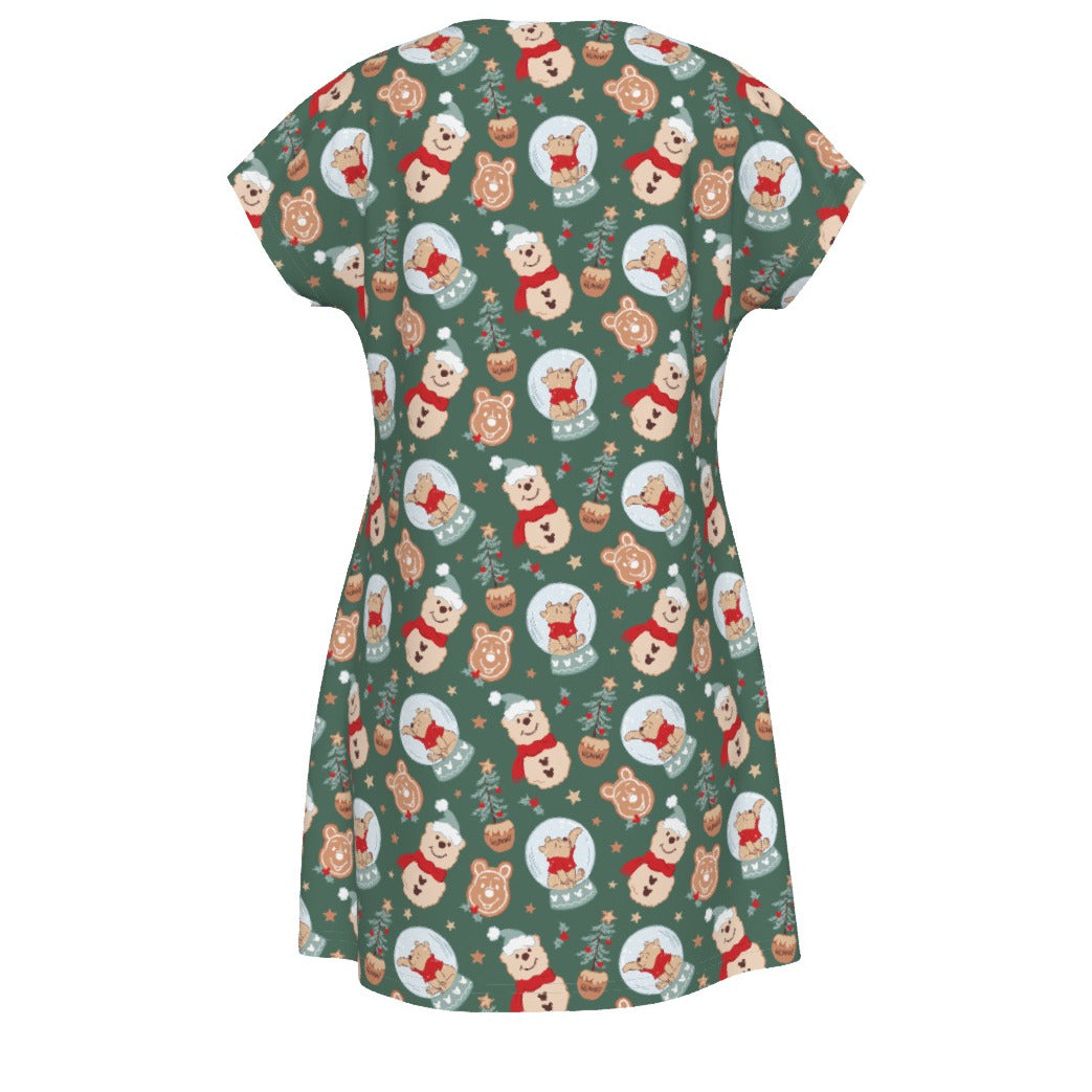 Bear's Honey Snowglobes - Women's T-Shirt Dress
