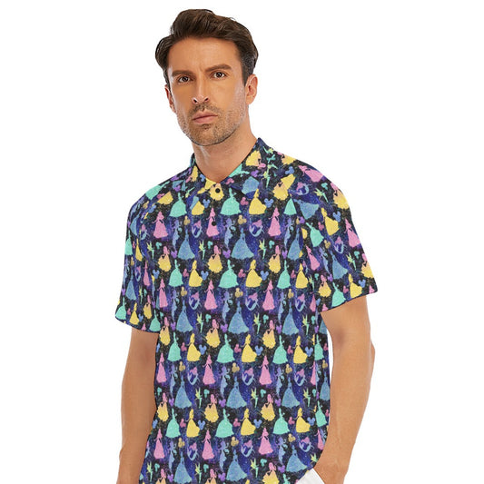Princess Glitter Silhouettes - Men's Polo Shirt