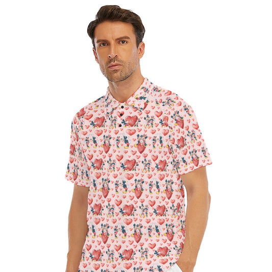 Valentine Mouse Couple - Men's Polo Shirt