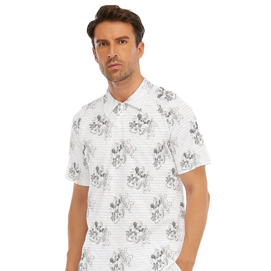 Sketch of Steamboat Mouse - Men's Polo Shirt
