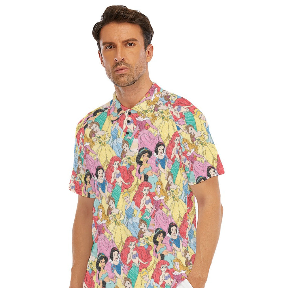 Royal Princess Sketches - Men's Polo Shirt