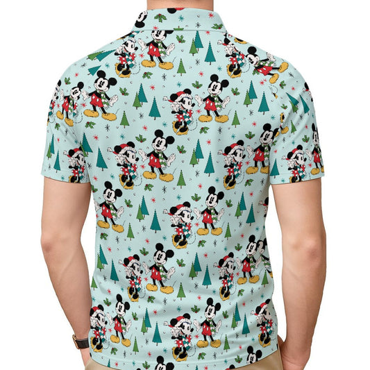 Mouse Friends Evergreen Stroll - Men's Polo Shirt