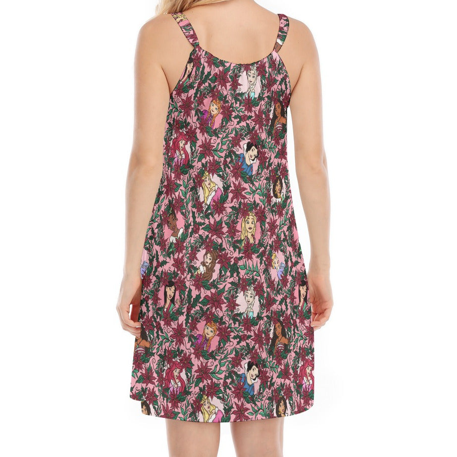 Poinsettia Princess Posse - Women’s Adjustable Sundress