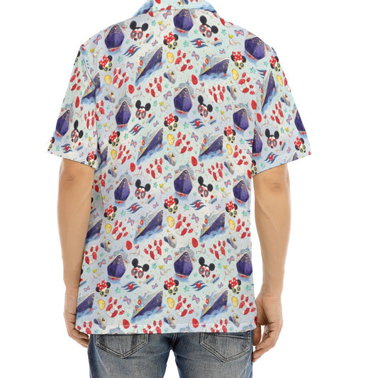 DCL Cruise Style Adventure - Men's Hawaiian Button Up Shirt