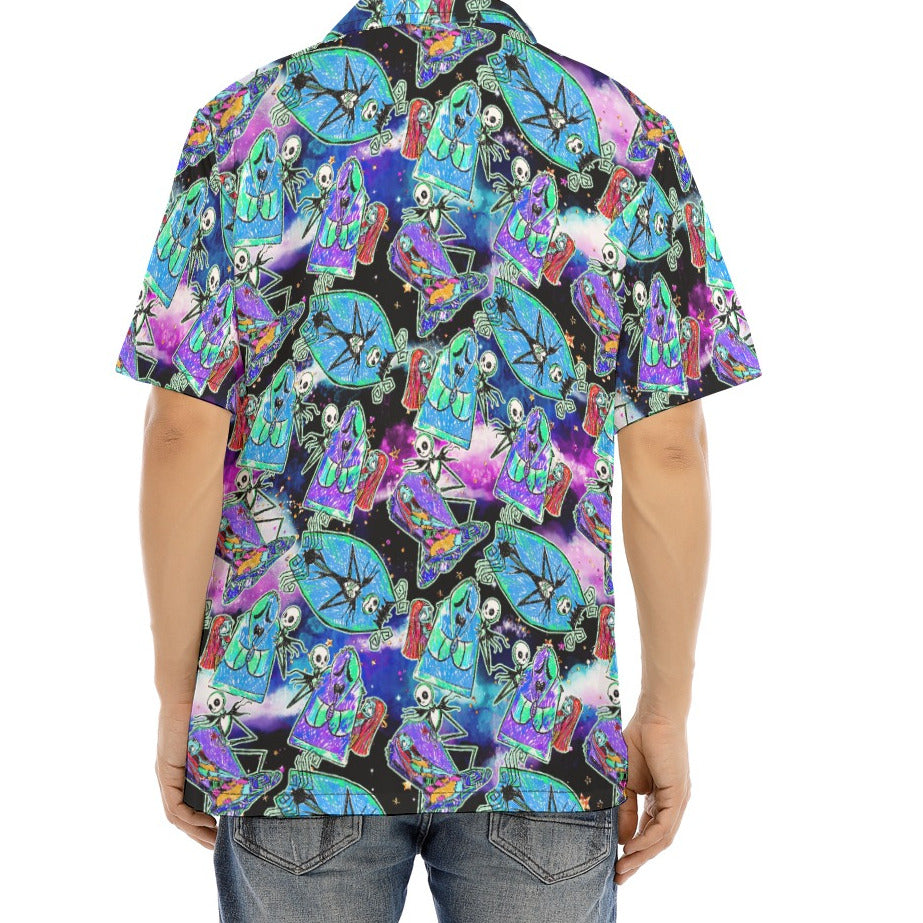 Haunting Romance Sketch - Men's Hawaiian Button Up Shirt