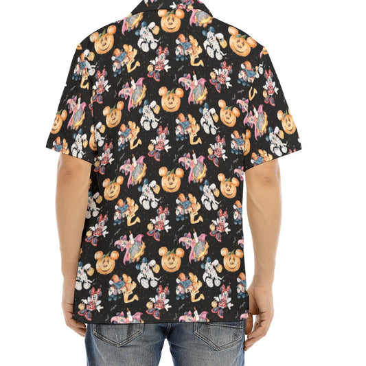 Mouse Friends Halloween Costumes - Men's Hawaiian Button Up Shirt