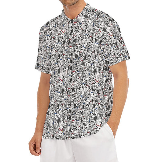 Sketchy Spotted Puppies - Men's Polo Shirt