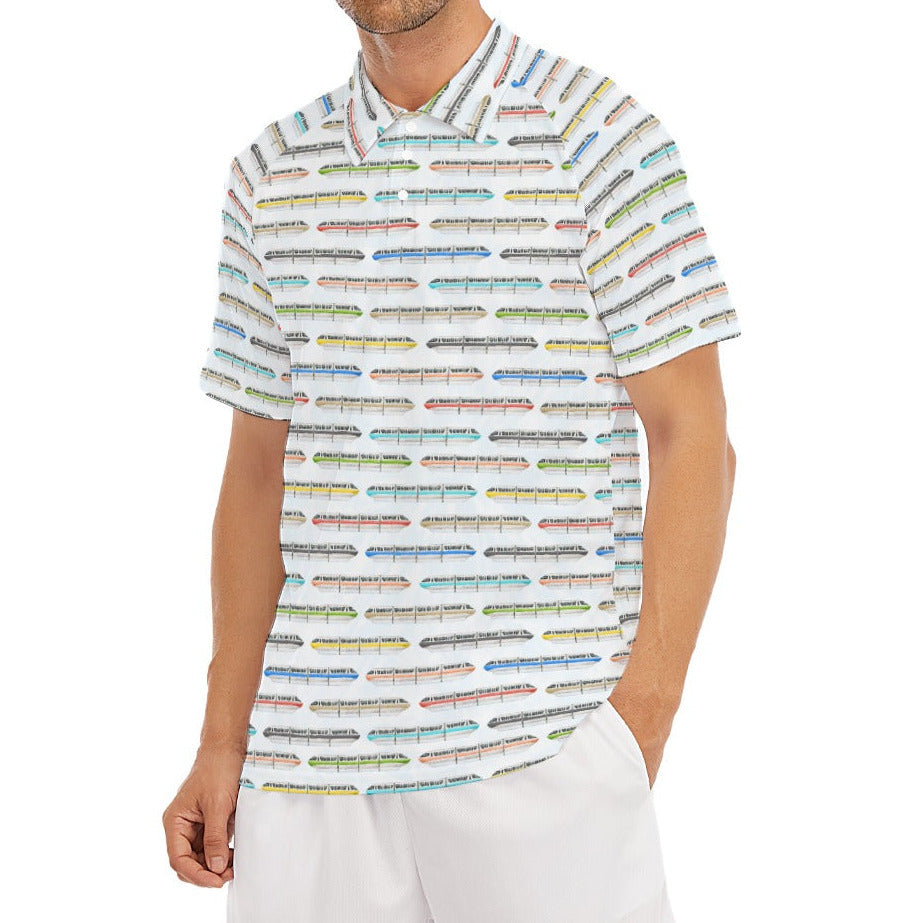 Monorail Rainbow Express - Men's Polo Shirt
