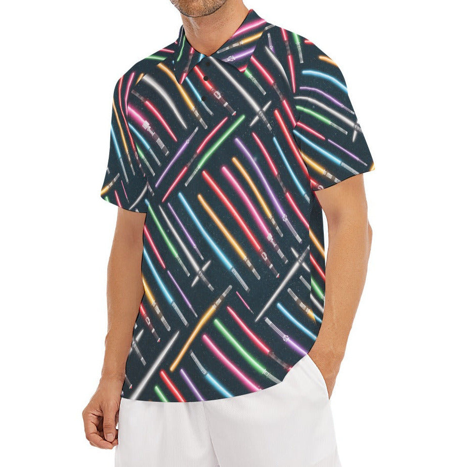 Vibrant Galaxy Sabers - Men's Polo Shirt