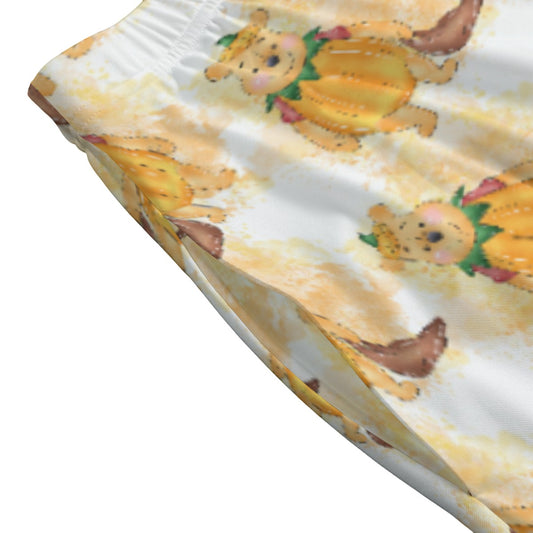 Pumpkin Bear Mischief - Women's Pocket Midi Skirt