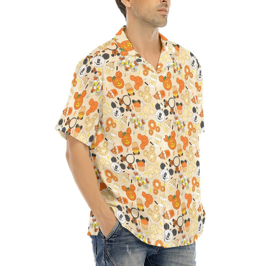 Halloween Snack Treats - Men's Hawaiian Button Up Shirt