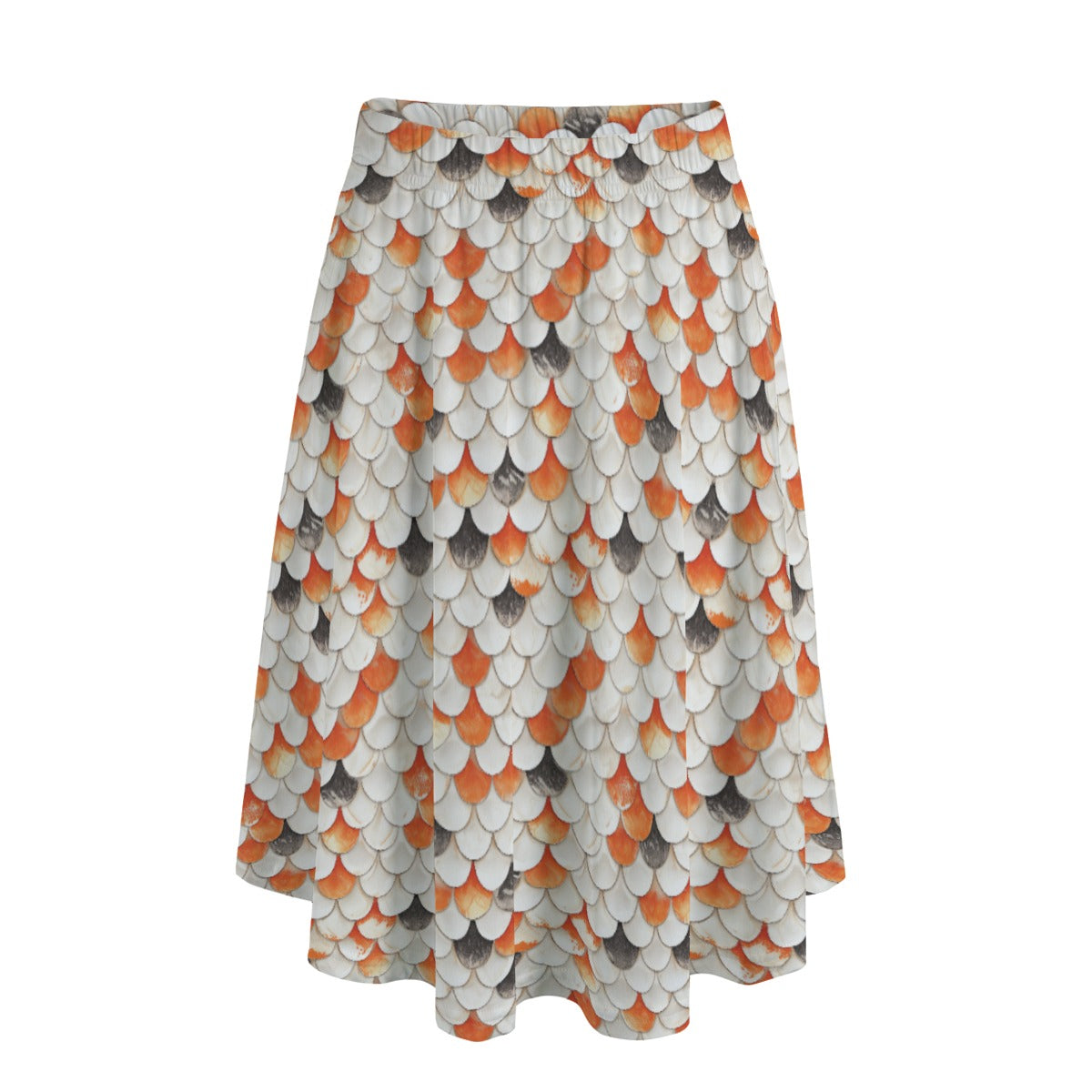 Animal Print - Koi Fish - Women's Pocket Midi Skirt