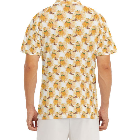 Pumpkin Bear Mischief - Men's Polo Shirt