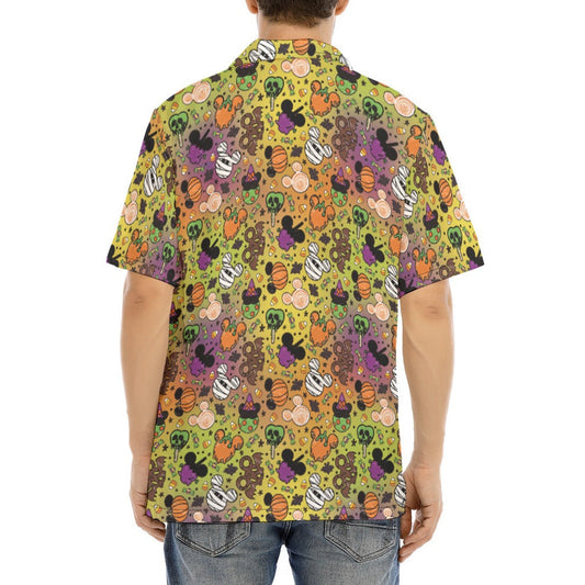 Monster Snacks Treats - Men's Hawaiian Button Up Shirt