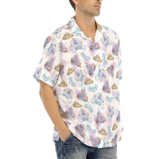 Watercolor Fairytale Fantasy - Men's Hawaiian Button Up Shirt