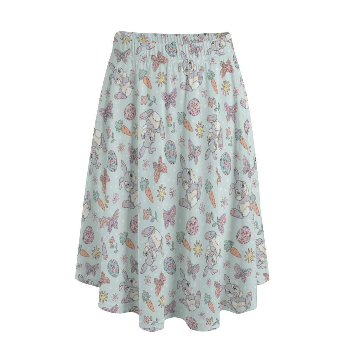 Springtime Bunny Cheer - Women's Pocket Midi Skirt