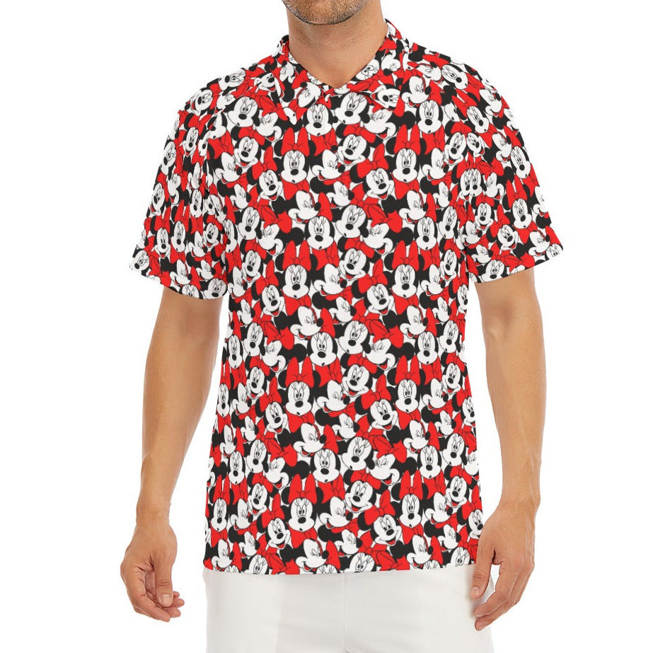Many Faces of Polka Dot Mouse - Men's Polo Shirt