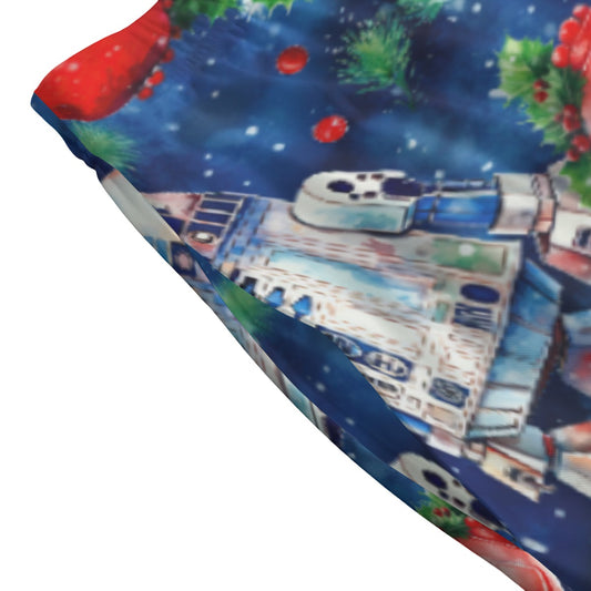 Little Blue Christmas Droid - Women's Pocket Midi Skirt
