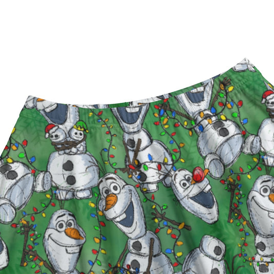 Sketched Snowman Christmas - Women's Pocket Midi Skirt