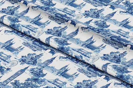 London in Toile de Jouy Style - Digital Seamless Pattern