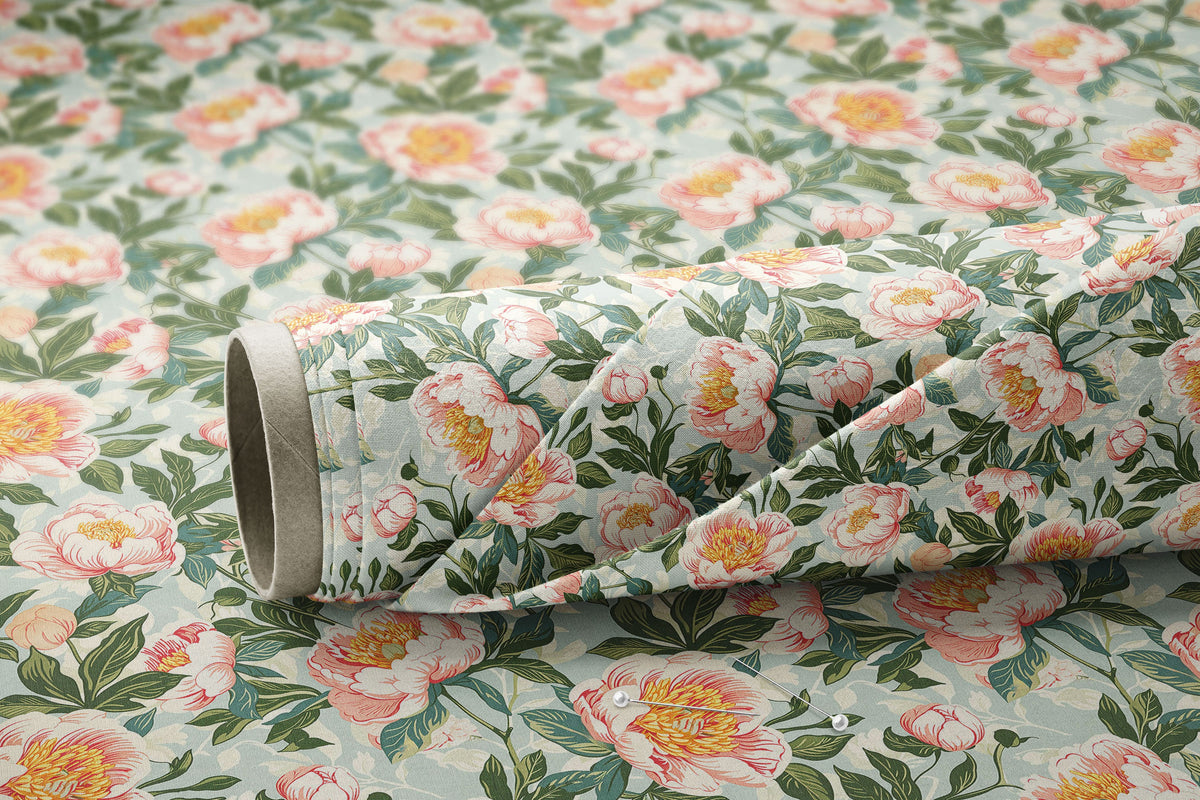 Vintage Soft Pink Peonies - Digital Seamless Pattern