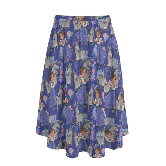 Whimsical Strong Heroine - Women's Pocket Midi Skirt