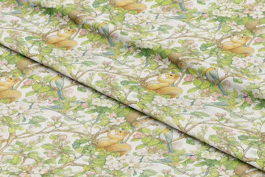 a close up of a wallpaper with animals on it