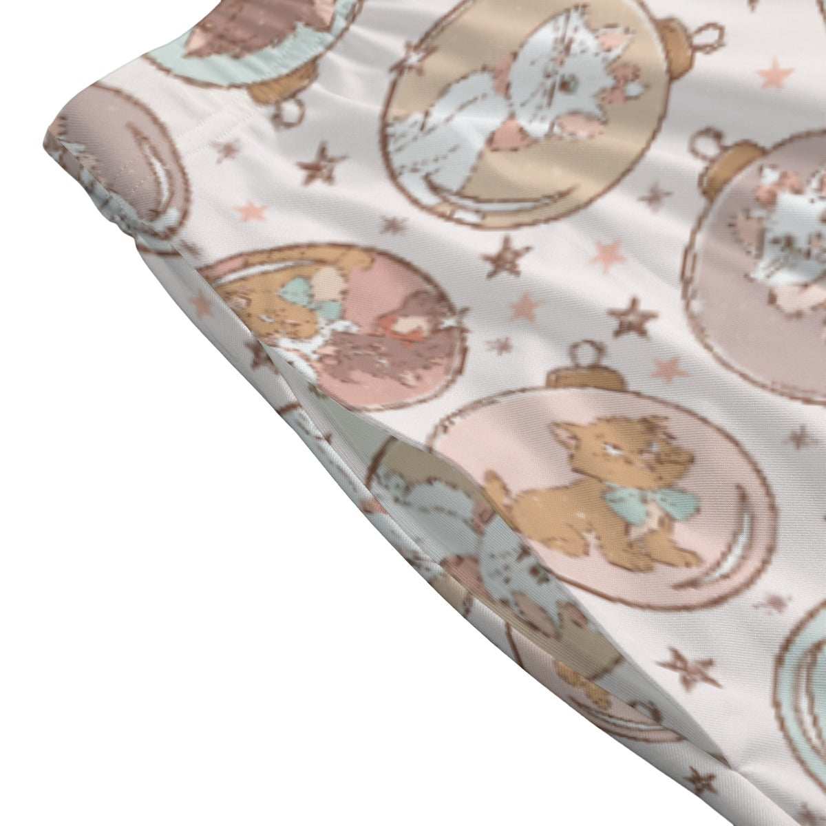 Festive Feline Baubles - Women's Pocket Midi Skirt