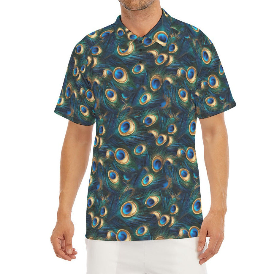 Animal Print - Peacock - Men's Polo Shirt