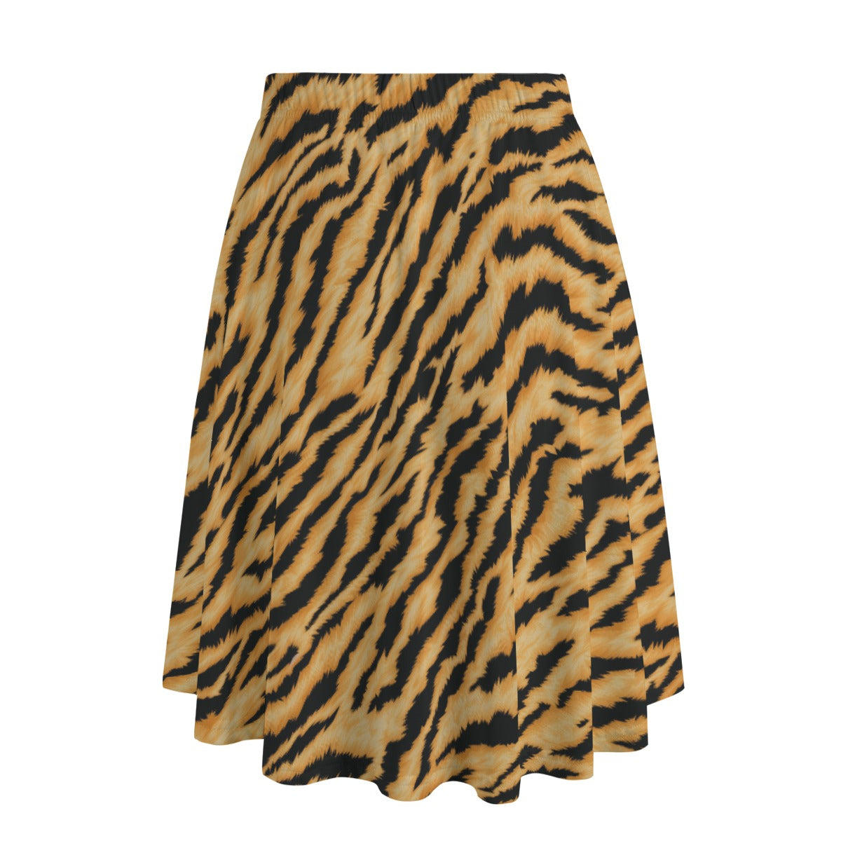 Animal Print - Tiger - Women's Pocket Midi Skirt