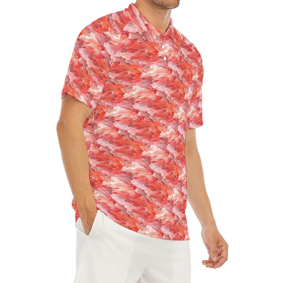 Animal Print - Flamingo - Men's Polo Shirt