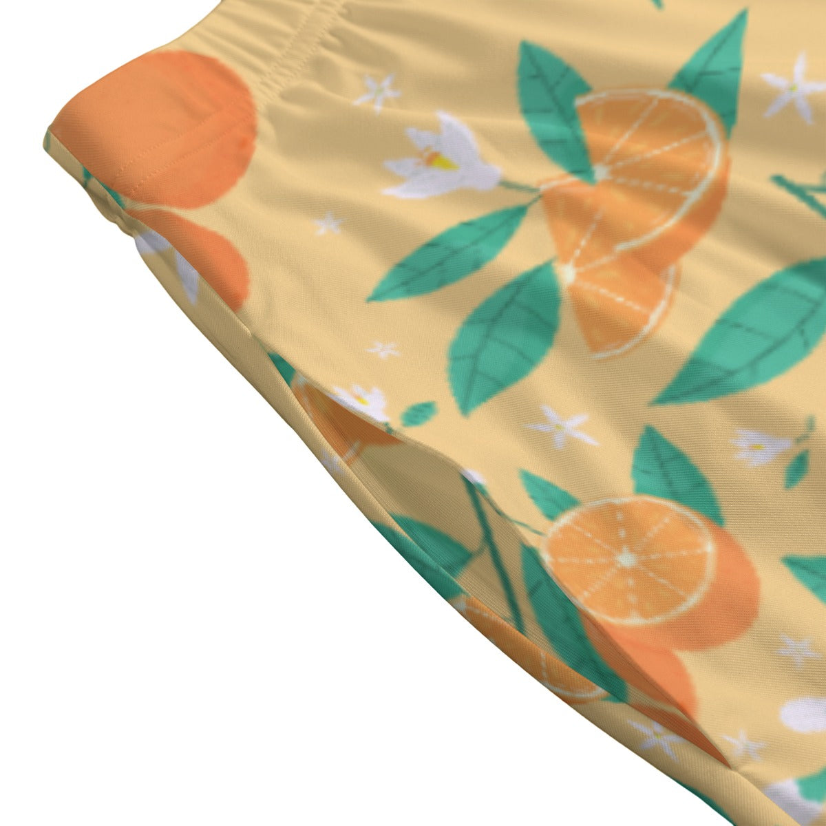 Hidden Citrus Delight - Women's Pocket Midi Skirt