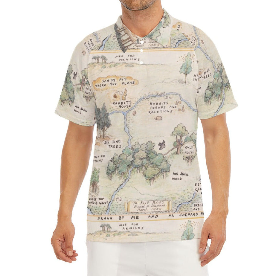 Hundred Acre Map - Men's Polo Shirt