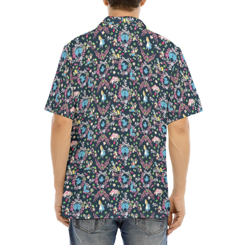 Garden Whimsy - Wonderland Dreams - Men's Hawaiian Button Up Shirt