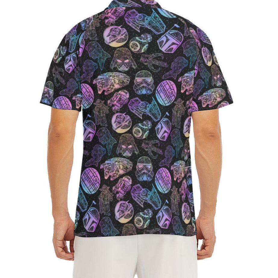 Watercolor Galactic Mandalas - Men's Polo Shirt