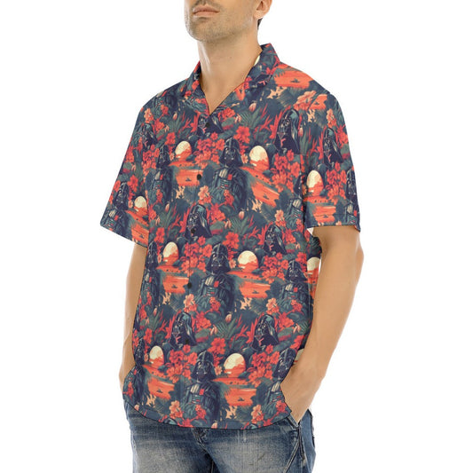 Tropical Dark Side Escape - Men's Hawaiian Button Up Shirt