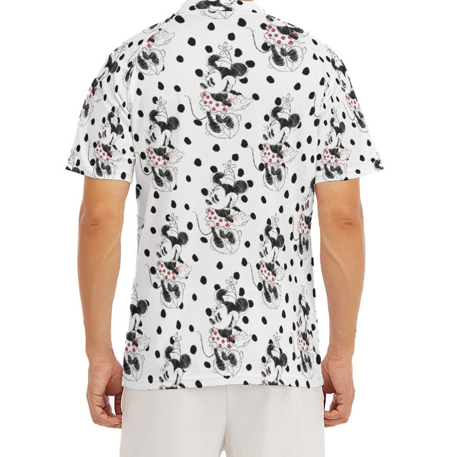 Sketch of Polka Dot Mouse - Men's Polo Shirt