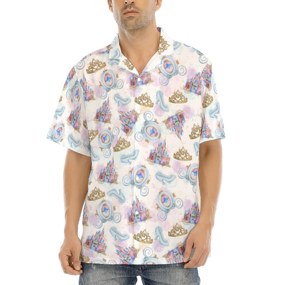 Watercolor Fairytale Fantasy - Men's Hawaiian Button Up Shirt