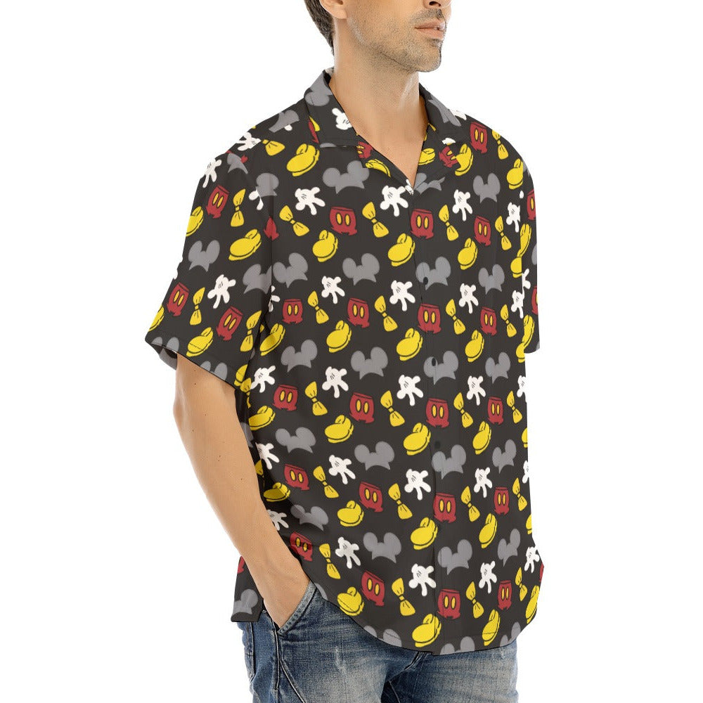 Classic Mouse Style - Men's Hawaiian Button Up Shirt
