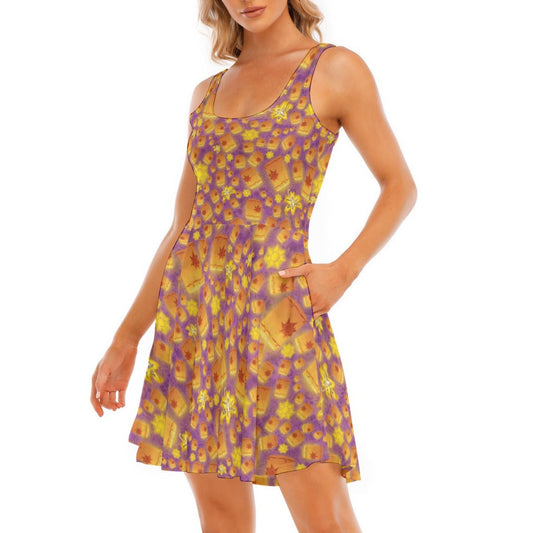 Lantern Glow Festival - Women's Sleeveless Pocket Skater Dress