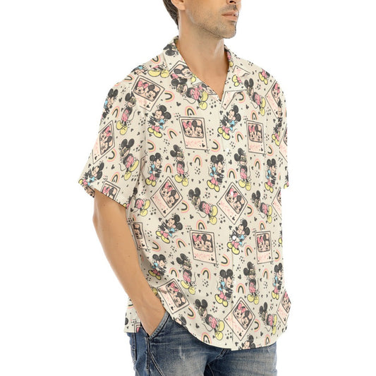 Retro Camera Mouse - Men's Hawaiian Button Up Shirt