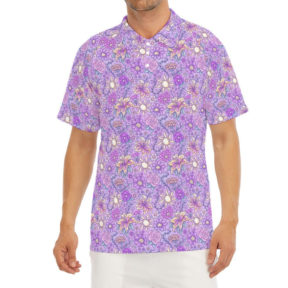 Fairytale Florals – Radiant Sunlight - Men's Polo Shirt