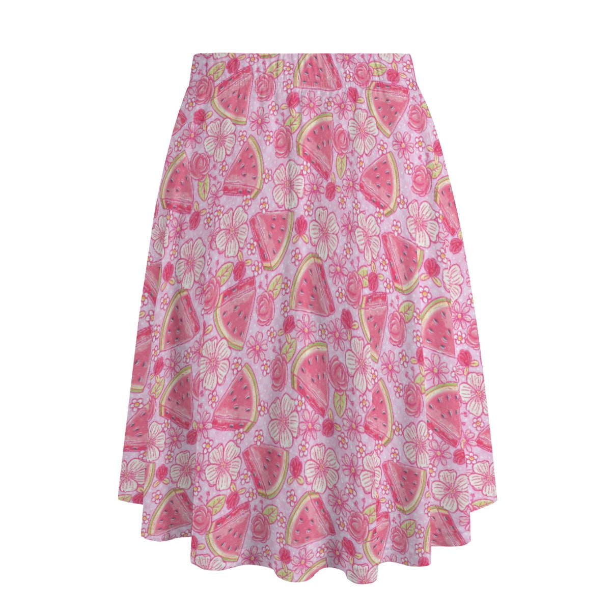 Summer Fruits - Watermelon - Women's Pocket Midi Skirt
